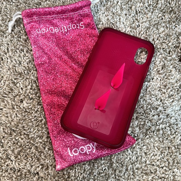 Sparkle Hot Pink Loopy Case Iphone X/Xs Righty - Picture 2 of 4